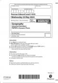 EDEXCEL   geography 8ge0-02 paper 2: dynamic places   question-paper june 2024