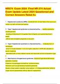 NR574 Exam 2024 Final NR 574 Actual  Exam Update Latest 2024 Questions and  Correct Answers Rated A+