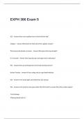 EXPH 386 Exam 5 Questions and Answers