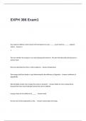 EXPH 386 Exam 1 Questions and Correct Answers