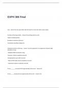 EXPH 386 Final Exam Questions with 100% Correct Answers