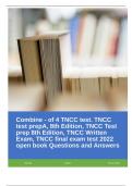 Combine - of 4 TNCC test. TNCC test prepA, 8th Edition, TNCC Test prep 8th Edition, TNCC Written