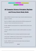 AP Computer Science Principles: Big Data and Privacy Exam Study Guide