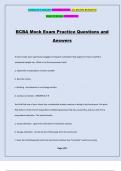 BCBA Mock Exam Practice Questions and Answers