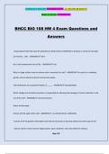 BHCC BIO 108 HW 4 Exam Questions and Answers