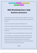 BHCC Microbiology Exam 1 Study Questions and Answers