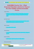 AAAI/ISMA Practice Test - Client  Assessment Questions and Correct Answers  the Latest Update and Recommended  Version