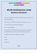 BIO-320: Cell Biology Exam 1 Study Questions and Answers