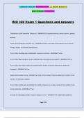 BIO 320 Exam 1 Questions and Answers