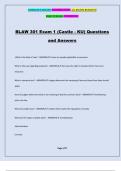 BLAW 301 Exam 1 (Castle - KU) Questions and Answers