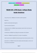 BULW 301- UTK Exam 1 (Chyz) Study Guide Solutions