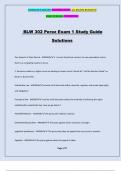 BLW 302 Perez Exam 1 Study Guide Solutions