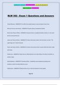 BLW 302 - Exam 1 Questions and Answers