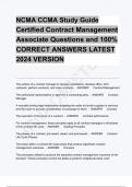 BUNDLE DEAL!!!  NCMA CCMA Study Guide (3rd Ed):  Certification Patient care Questions and Complete Solutions 100% CORRECT 2024