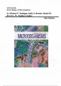 Test Bank for Brock Biology of Microorganisms 16th Edition by Michael T. Madigan, Kelly S. Bender, Daniel H. Buckley, W. Matthew Sattley, All Chapters |Complete Guide A+