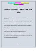 Outback Steakhouse Training Exam Study Guide