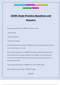 CCSH- Exam Practice Questions and Answers