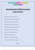 Sleep Medication CCSH2 Exam Study Guide Solutions