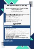 NR-503 Population Health, Epidemiology & Statistical Principles at Chamberlain University NR-503 Epidemiology Midterm : 2024- 2025 Exam Preparation Compilation Bundle | Grades A+| 100% Pass Guarantee | Achieve Success! 