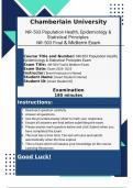 NR-503 Population Health, Epidemiology & Statistical Principles 2024-2025 NR-503 Epidemiology Midterm Exam Comprehensive Review Questions and Answers | 100% Pass Guaranteed | Graded A+ |