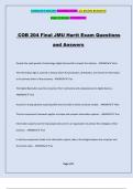 COB 204 Final JMU Hartt Exam Questions and Answers