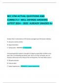 NCC EFM ACTUAL QUESTIONS AND CORRECTLY  WELL DEFINED ANSWERS LATEST 2024 – 2025  ALREADY GRADED A+ 