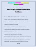 CSU PSY 252 Exam #2 Study Guide Solutions