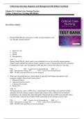 Critical Care Nursing: Diagnosis and Management 8th Edition Test Bank by Linda D. Urden, Kathleen M. Stacy, Mary E. Lough 