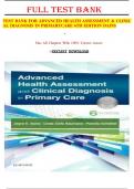 TEST BANK FOR ADVANCED HEALTH ASSESSMENT & CLINICAL DIAGNOSIS IN PRIMARYCARE 6TH EDITION DAINS