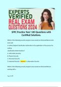 SFPC Practice Test/ 100 Questions with Certified Solutions. 