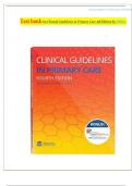 Clinical Guidelines in Primary Care 4th Edition Hollier Test Bank (With a New Update) 2024|2025