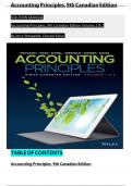 Solution Manual for Accounting Principles Volume 1 & Volume 2, 9th Canadian Edition Jerry J. Weygandt, Verified Chapters 1 - 20, Complete Newest Version