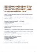 LENB- El Jourbagy Final Exam Review, LENB- El Jourbagy Final Exam Part 2, LENB- El Jourbagy Final Part 3, LENB- El Jourbagy Final Exam Part 4  (Questions and answers) LATEST UPDATE