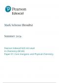 Pearson Edexcel Level 3 GCE Chemistry Advanced Subsidiary Paper 1 JUNE 2024 MARK SCHEME