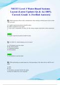 NICET Level 3 Water-Based Systems (Latest 2024/ 2025 Update) Qs & As| 100% Correct| Grade A (Verified Answers)