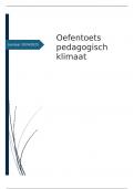 Oefentoets kennistoets Pedagogisch klimaat leerjaar 2