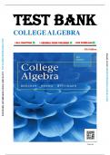 Test Bank for College Algebra, 5th edition by Judith Beecher, Judith Penna, Marvin Bittinger (All Chapters 1-8)