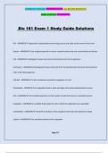 Bio 181 Exam 1 Study Guide Solutions