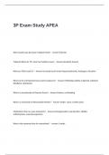 3P Exam Study Questions and Answers  APEA