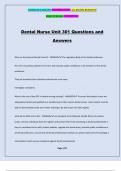 Dental Nurse Unit 301 Questions and Answers