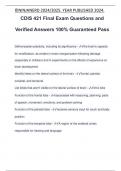 CDIS 421 Final Exam Questions and Verified Answers 100% Guaranteed Pass