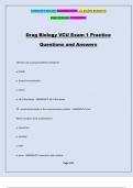 Drug Biology VCU Exam 1 Practice Questions and Answers