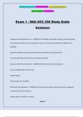 Exam 1 - NAU ACC 256 Study Guide Solutions