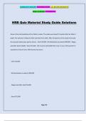 HRB Quiz Material Study Guide Solutions