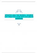 UPDATED 2024 THE PAYROLL SOURCE  CPP PRACTICE EXAM WITH ACCURATE  ANSWERS