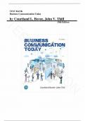 Test Bank for Business Communication Today 15th Edition by Courtland L. Bovee, John V. Thill, All Chapters |Complete Guide A+