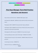 Five Guys Manager Test (Full) Practice Questions and Answers