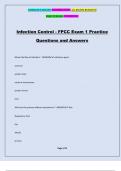 Infection Control - FPCC Exam 1 Practice Questions and Answers