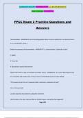 FPCC Exam 2 Practice Questions and Answers