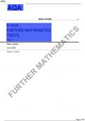 AQA-7367-1-FURTHER MATHEMATICS FINAL MARK SCHEME PAPER 1-A LEVEL-Jun24-v1.0